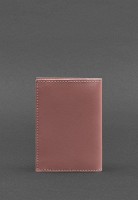 Кожаная обложка для паспорта 1.2 розовая BN-OP-1-2-PINK-PEACH