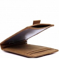 Мужской кожаный зажим для купюр Vintage 14532