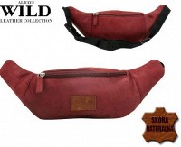  Женская поясная сумка из кожи Always Wild WB-01-18562 красная