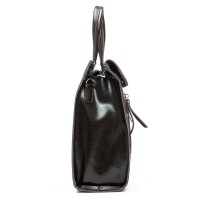 Женская кожаная сумка классическая ALEX RAI 5052 brown croco