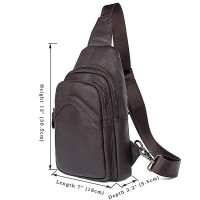 Кожаный коричневый мини-рюкзак John McDee jd4013q