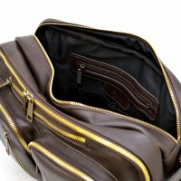 Кожаная коричневая сумка-рюкзак TARWA gc-7014-3md