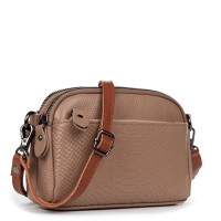 Женский молодежный кожаный клатч ALEX RAI 19204 khaki