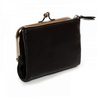 Женский кожаный кошелек Classik  DR. BOND WN-23-13 black