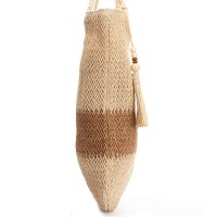 Пляжная плетеная сумка PODIUM 8051 beige