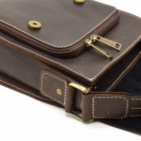 Мужская кожаная коричневая сумка TARWA rcw-3027-3md