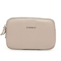Молодежный клатч из кожи ALEX RAI BM 60061 pale grey