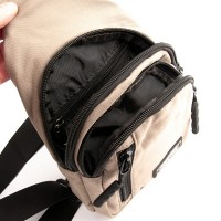 Мужская тканевая сумка-слинг Lanpad 20829 l.khaki мал