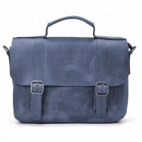 Мужской кожаный синий портфель TARWA RК-6008-3md