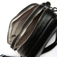 Женский молодежный кожаный клатч ALEX RAI 3904 black