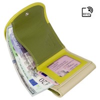 Кожаный женский кошелёк Visconti RB126 Zanzibar (Lime Multi)