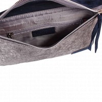 Клатч из кожзаменителя LASKARA LK10202-grafite-navy