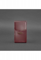 :енская кожаная сумка BlankNote Mini поясная/ кроссбоди вертикальная бордовая - BN-BAG-38-1-VIN