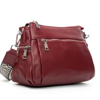 Женская кожаная сумка классическая ALEX RAI 2048-9 red