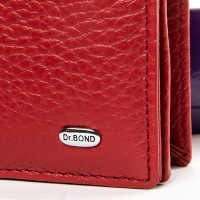 Женский кошелек из кожи Classic DR. BOND WMB-3M red