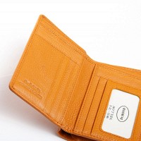 Женский кожаный кошелек Bright DR. BOND WS-31 yellow