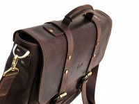 Кожаный мужской коричневый портфель TARWA RC-0001-4lx