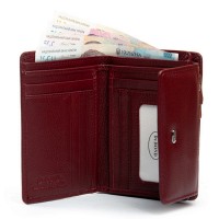 Женский кожаный кошелек Bright DR. BOND WS-31 wine red