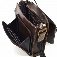 Мужская кожаная коричневая сумка TARWA rcw-3027-3md