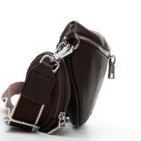 Женская кожаная сумка на пояс ALEX RAI 99127 brown 
