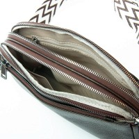 Женский молодежный кожаный клатч ALEX RAI 99092 brown