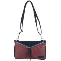 Клатч из кожзаменителя LASKARA LK10202-bordauex-navy