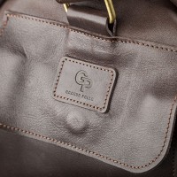 Дорожная коричневая кожаная сумка Grande Pelle 11044