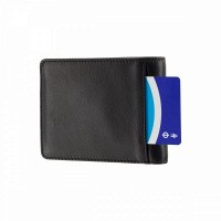 Мужской кожаный кошелек Visconti FN71 Finn (Black/Cobalt Blue/Green)