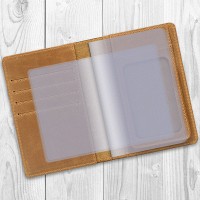 Обложка-органайзер для документов из кожи HiArt AD-01 Shabby Dingo 7 wonders of the world