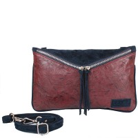 Клатч из кожзаменителя LASKARA LK10202-bordauex-navy