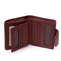 Женский кожаный кошелек Bright DR. BOND WS-415-1 wine red