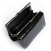 Женский кожаный лаковый кошелек SERGIO TORRETTI FEW214 black