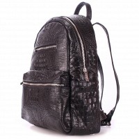 Кожаный рюкзак с тиснением POOLPARTY black