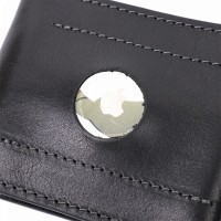 Кожаный мужской зажим для купюр ручной работы  с держателем для Apple AirTag GRANDE PELLE 11619 