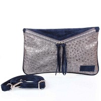 Клатч из кожзаменителя LASKARA LK10202-grafite-navy