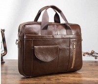 Мужская кожаная коричневая сумка Vintage 14882