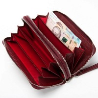 Женский кожаный кошелек Bright DR. BOND W39 wine red