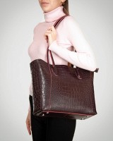 Женская кожаная сумка через плечо ALEX RAI 9349 bordo