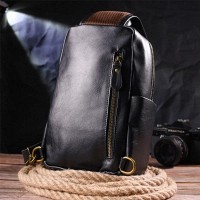 Мужская кожаная сумка-слинг Vintage 21286 