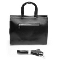 Женская кожаная сумка классическая ALEX RAI 5052 black croco