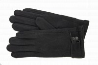 Женские трикотажные перчатки Shust Gloves чёрные 8733 S