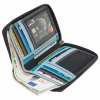 Женский кожаный кошелек с RFID защитой Visconti RB98 Aruba (Blue Multi)