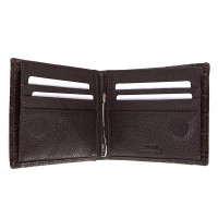 Кожаный мужской кошелек с зажимом для купюр Karya SHI0945-10KR