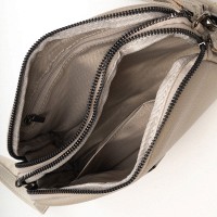Женский молодежный кожаный клатч ALEX RAI 99084 pale grey