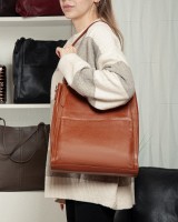 Женская кожаная сумка классическая ALEX RAI 2060-9 camel