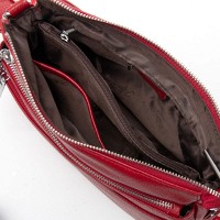 Женская кожаная сумка через плечо ALEX RAI 8269 wine red