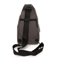 Мужская тканевая сумка-слинг Lanpad 0936 grey бол