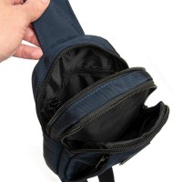 Мужская тканевая сумка-слинг Lanpad 6043 blue