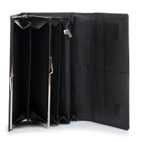 Женский кожаный лаковый кошелек SERGIO TORRETTI FEW1-V-2 black