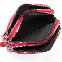 Молодежный клатч из кожи ALEX RAI BM 60061-4 bordo